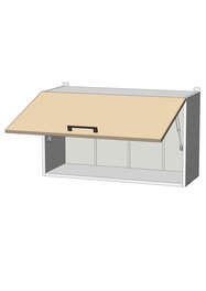 Horní vysoká výklopná skříňka š.80, v.46, Modena W8046, grafit/bílý mat