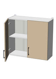 Horní skříňka š.80, v.72, Modena W8072, grafit/šedá činčila