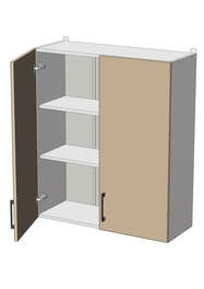 Horní vysoká skříňka š.80, v.92, Modena W8092, grafit/šedá činčila