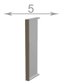 Horní vysoký pilastr š.5, v.92, Kaiser WP592, bílá/černý lesk