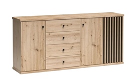 Komoda 3D4S BARBUS dub artisan/černá