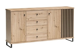 Komoda 3D4S BARBUS dub artisan/černá