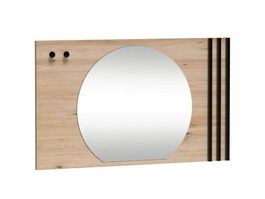 Zrcadlo s panelem BARBUS dub artisan/černá