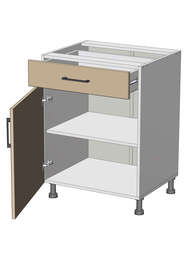 Dolní skříňka se šuplíkem š.60, v.82, Modena LDD11S6082, grafit/šedá činčila