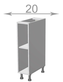 Dolní regál š.20, v.82, Modena LO2082, bílá