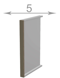 Dolní pilastr š.5, v.82, Kaiser LP582, bílá/antracit lesk