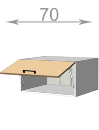 Horní nástavba š.70, v.36, Premiere M7036, bílá/bílý lesk