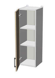 Horní vysoká skříňka š.30, v.92, Modena W3092, grafit/jasan