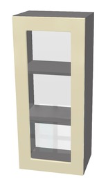 Horní vysoká vitrína š.40, v.92, Modena W4092G, grafit/bílý mat