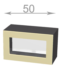 Horní výklopná vitrína š.50, v.36, Horizon W5036G, grafit/ořech tmavý