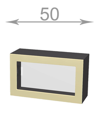 Horní vysoká výklopná vitrína š.50, v.46, Horizon W5046G, grafit/beton