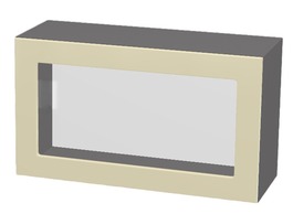 Horní vysoká výklopná vitrína š.50, v.46, Modena W5046G, grafit/antracit