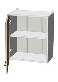 Horní vysoká skříňka nad digestoř š.50, v.57, Modena W5057, grafit/jasan