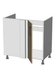 Dolní rohová dřezová skříňka š.80, v.82, Modena BCS80821, grafit/antracit