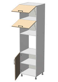 Dolní vysoká potravinová skříň na vestavnou troubu š.60, v.234, Modena HL602342, grafit/antracit