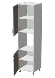 Dolní vysoká potravinová skříň na vestavnou troubu š.60, v.234, Modena HL602343, grafit/šedá činčila