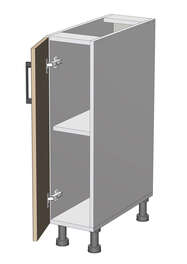 Dolní skříňka š.20, v.82, Modena L2082F, grafit/bílý mat