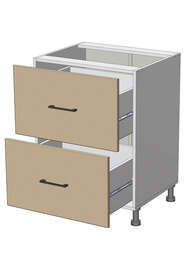 Dolní skříňka se zásuvkami š.60, v.82, Modena LD11S6082, grafit/šedá činčila