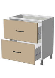 Dolní skříňka se zásuvkami š.70, v.82, Modena LD11S7082, grafit/šedá činčila