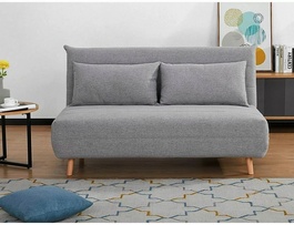 Rozkládací pohovka SPIDER II šedá/buk