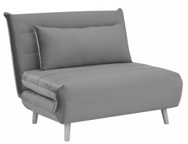 Rozkládací pohovka SPIDER VELVET šedá/buk