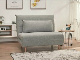 Rozkládací pohovka SPIDER šedá/buk