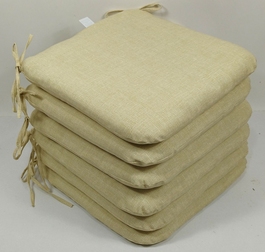 Sedák 40x40 cm látka béžový melír - set 6 kusů