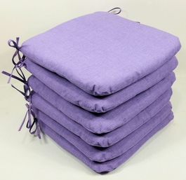 Sedák 40x40 cm látka fialový melír - set 6 kusů