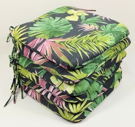 Sedák 40x40 cm látka monstera - set 6 kusů