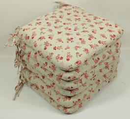 Sedák 40x40 cm látka růžičky - set 6 kusů