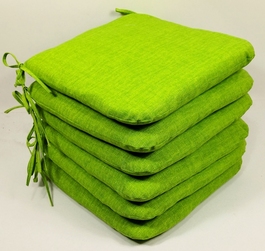 Sedák 40x40 cm látka světle zelený melír - set 6 kusů