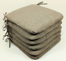 Sedák 40x40 cm látka šedý melír - set 6 kusů