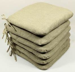 Sedák 40x40 cm látka tmavě béžový melír - set 6 kusů