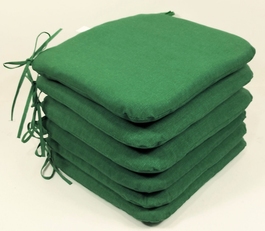 Sedák 40x40 cm látka tmavě zelený melír - set 6 kusů