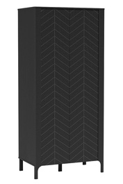 Šatní skříň na nohách 2D KENORA černý Painflow