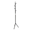 80001-01 BK - Věšák stojanový, výška 179 cm, kovová konstrukce, černý matný lak, nosnost 6 kg