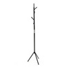 80001-01 BK - Věšák stojanový, výška 179 cm, kovová konstrukce, černý matný lak, nosnost 6 kg