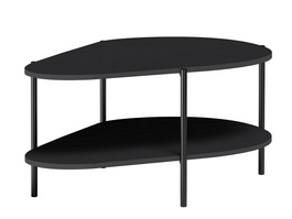 Konferenční stolek s policí KENORA černý Painflow