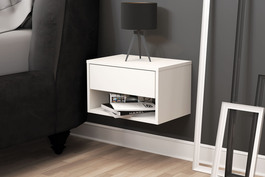 AZILA závěsný noční stolek, bílá