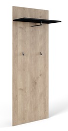 ZEMURA věšákový panel, bílý dub/černá