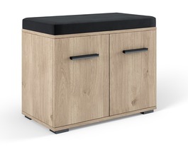 ZEMURA botník, bílý dub/černá