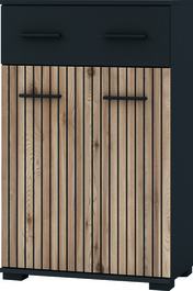ZEMURA komoda se šuplíkem, dub Artisan/antracit