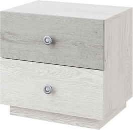 GRANUM noční stolek, light artwood/industrial
