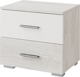 ESTEVAN noční stolek, bílá / light artwood