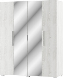 ESTEVAN šatní skříň 4D, bílá/light artwood