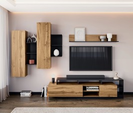 SMARA obývací sestava, apalačský dub/antracit