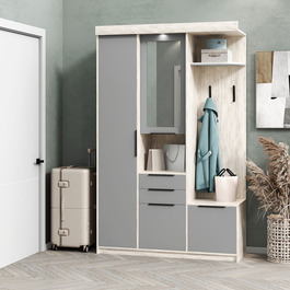 ELORA 1 předsíň, šedá/light artwood