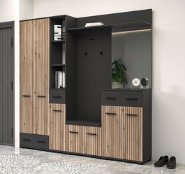 ZEMURA předsíňová sestava, dub Artisan/antracit