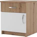 GOUDAR sada nočních stolků, dub Artisan/bílá