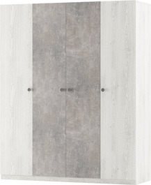 GRANUM šatní skříň 4D, light artwood/industrial